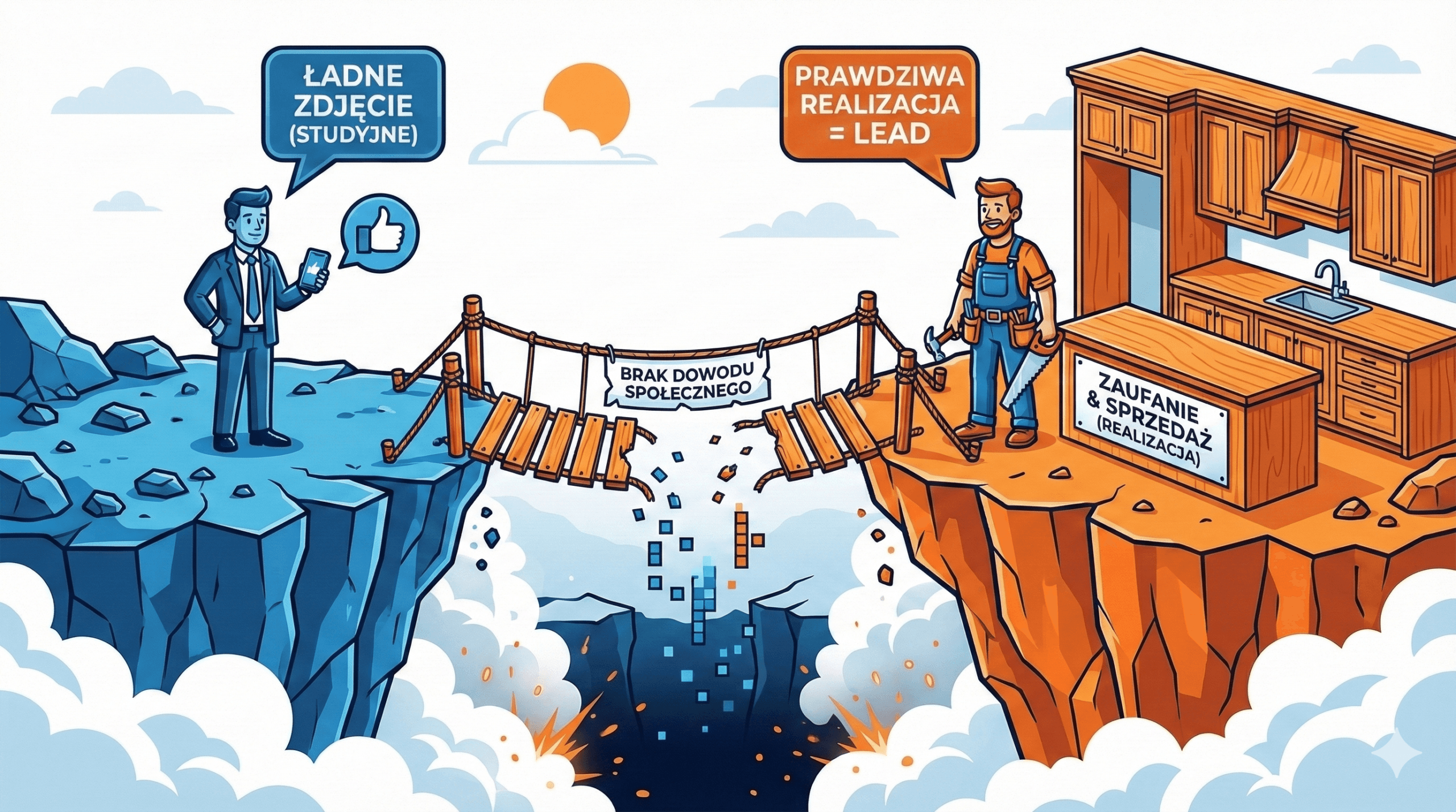 Zdjęcie studyjne vs zdjęcie realizacji mebli - porównanie